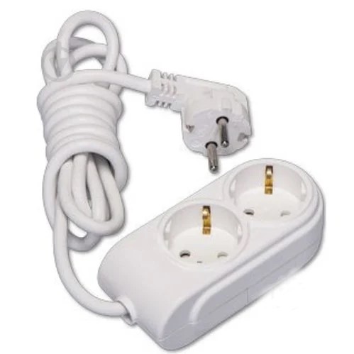 Подовжувач побутовий Makel із заземленням та захистом від дітей 2 гн. білий 2 м N2210033